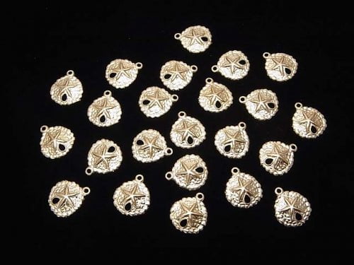 14KGF Charm Sand Dollar 11x10mm 1pc