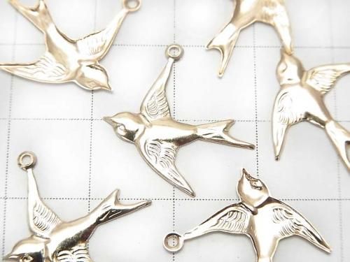 Breloque 14KGF motif oiseau 18x18mm 2 pièces