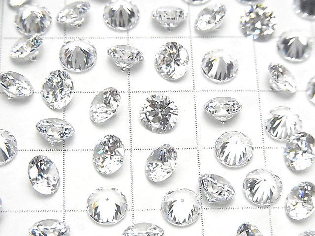 Cubic Zirconia AAA Unbohrt Brillant geschliffen 6mm 10 Stück