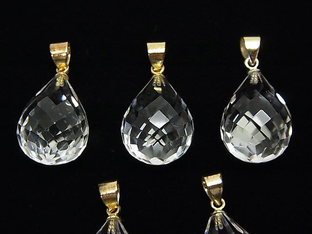Hochwertiger Kristall AAA facettierter Tropfenanhänger 18 x 13 x 13 mm 18 KGP