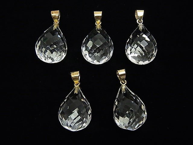 Hochwertiger Kristall AAA facettierter Tropfenanhänger 18 x 13 x 13 mm 18 KGP