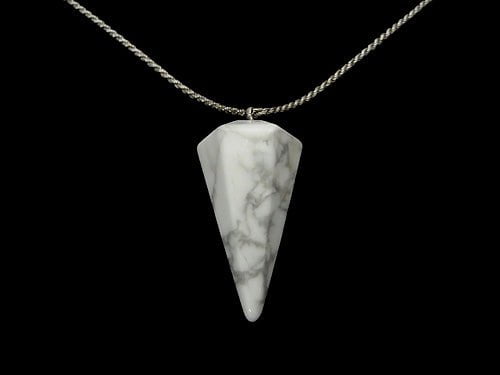 Howlite Magnesite Pendulum 36x20x20 1pc $4.79!