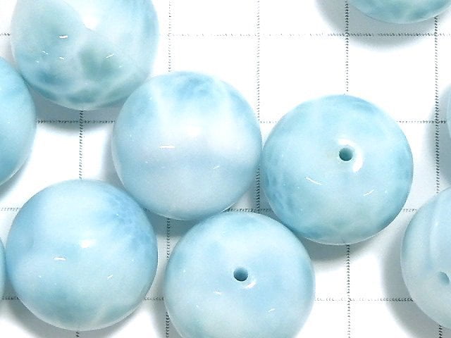 Larimar Pektolith AAA Rund 16mm 1 Stück
