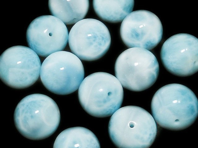 Larimar Pektolith AAA Rund 16mm 1 Stück