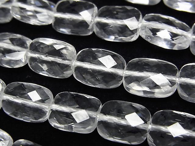 Haute qualité ! Quartz de cristal AAA rectangulaire facetté 10x8x5mm, 1/4 ou 1 fil de perles (env. 15 pouces / 38 cm)