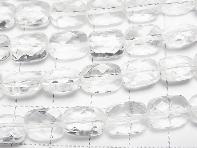Haute qualité ! Quartz de cristal AAA rectangulaire facetté 10x8x5mm, 1/4 ou 1 fil de perles (env. 15 pouces / 38 cm)