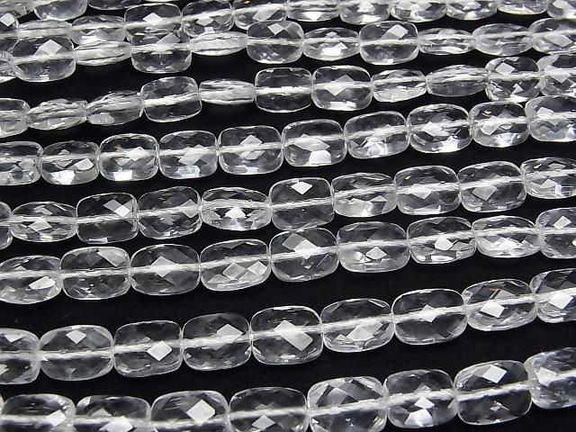 Haute qualité ! Quartz de cristal AAA rectangulaire facetté 10x8x5mm, 1/4 ou 1 fil de perles (env. 15 pouces / 38 cm)