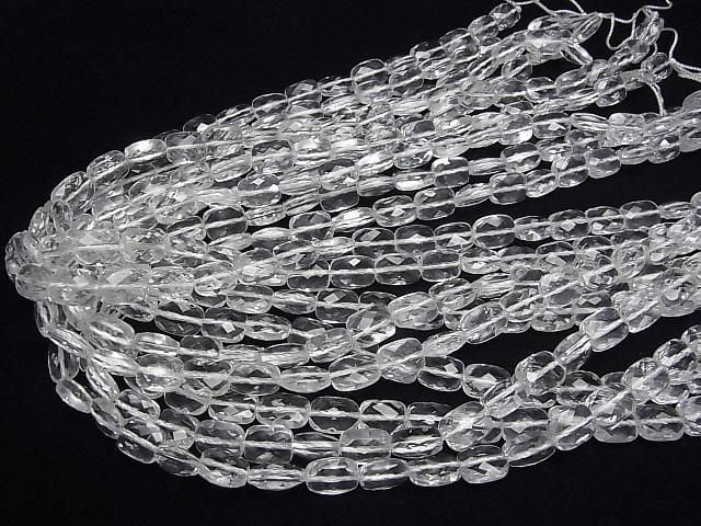 Haute qualité ! Quartz de cristal AAA rectangulaire facetté 10x8x5mm, 1/4 ou 1 fil de perles (env. 15 pouces / 38 cm)