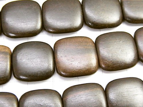 1strand $6.79! Ebony Wood Square 16x16x4mm 1strand beads (aprx.15inch/37cm)