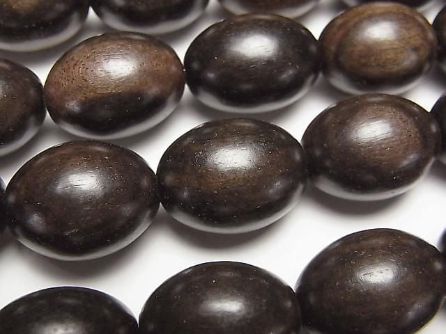 Ebony Wood Rice 20x15x15mm 1strand beads (aprx.15inch/37cm)