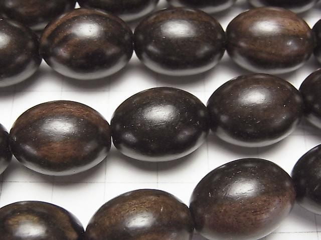 Ebony Wood Rice 20x15x15mm 1strand beads (aprx.15inch/37cm)