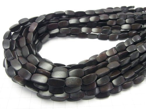 1strand $4.79! Ebony Wood 3Faceted Faceted Rice 12x6x6mm 1strand beads (aprx.15inch/38cm)