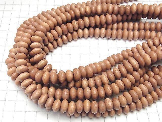 紫檀木扁珠 10x10x5mm 一串 (約 15 英吋/38 公分)