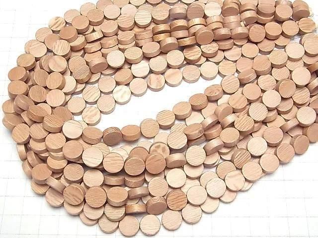 Rosewood Coin 10x10x4mm 1-strand beads (approx. 15 inches/38 cm)