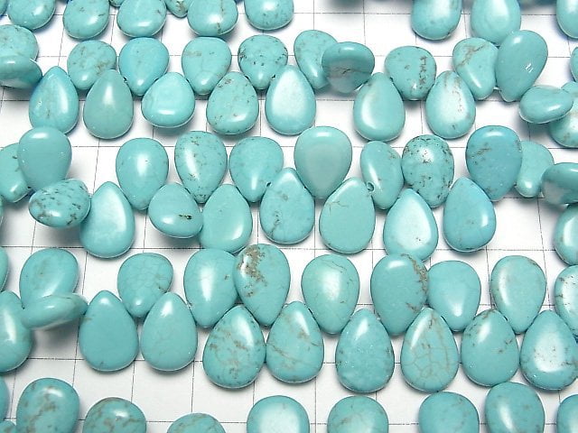Magnesite Turquoise Pear shape 14x10mm 1strand beads (aprx.12inch/30cm)