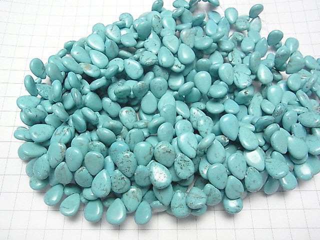 Magnesite Turquoise Pear shape 14x10mm 1strand beads (aprx.12inch/30cm)
