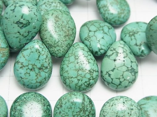 1strand $9.79! Magnesite Turquoise Pear shape 18x13x7mm 1strand beads (aprx.14inch/34cm)