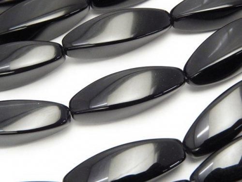 縞瑪瑙 米珠 刻面扭珠 30x10x10mm 1/4 或 1串珠子 (約15英吋/36公分)