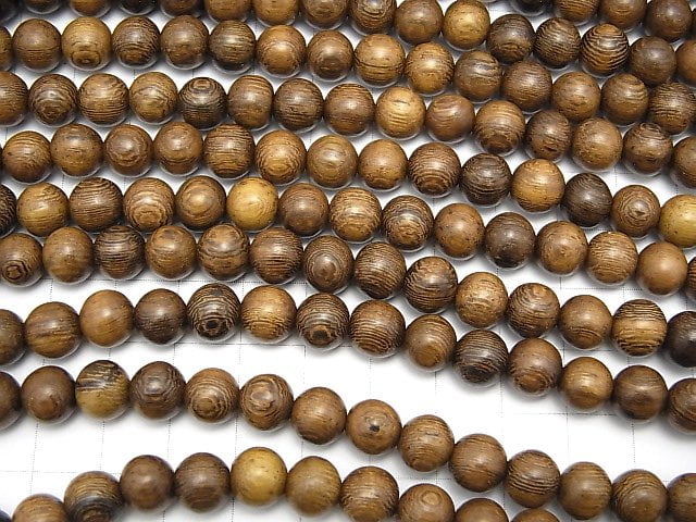 Wood Beads Semi Round 8mm 1strand beads (aprx.15inch/38cm)