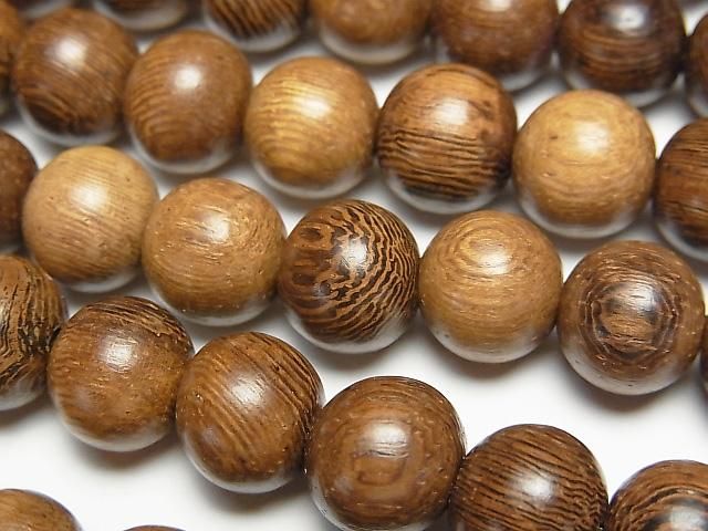 Wood Beads Semi Round 10mm 1strand beads (aprx.15inch/38cm)