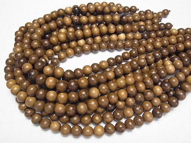 Wood Beads Semi Round 10mm 1strand beads (aprx.15inch/38cm)