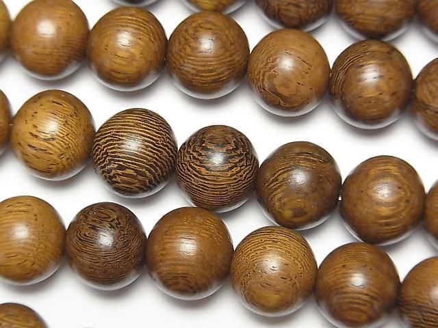 Wood Beads Semi Round 12mm 1strand beads (aprx.15inch/38cm)