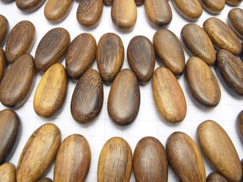 Wood Beads Pear shape 34x18x10mm Top Side Drilled Hole 1strand beads (aprx.8inch/20cm)