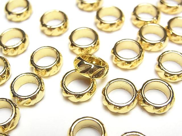 Metal Rondelle Parts, 8x8x3.5mm, Gold, 10pcs