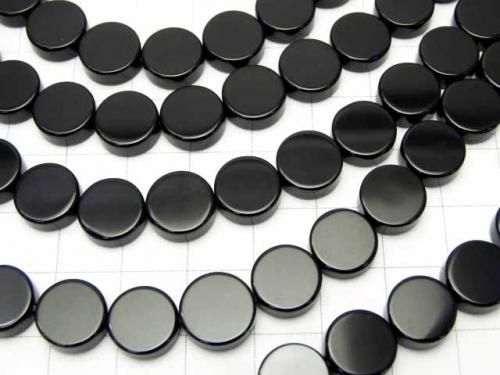 縞瑪瑙扁平圓珠 10x10x4毫米 半串或1串 (約15英吋/37公分)