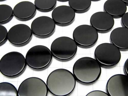 Onyx Plat Monnaie 18x18mm demi ou 1 fil de perles (env. 36cm)