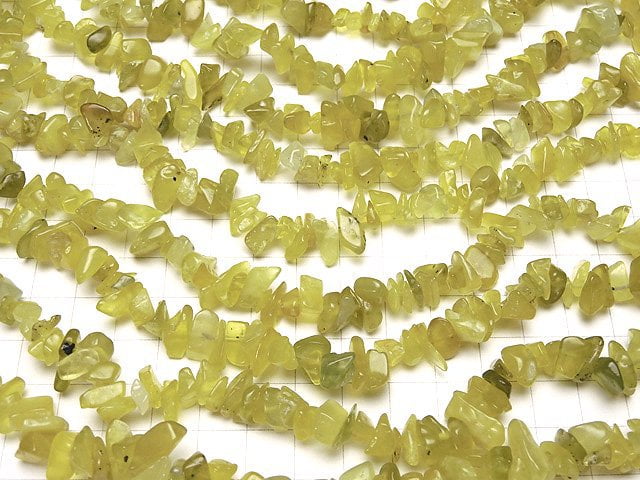 Olive Jade AA Chips (Small Nugget) 1strand beads (aprx.31inch/78cm)