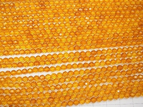Baltisches Bernstein 32 Facettierte Runde 4 mm 1/4 oder 1Strang Perlen (ca. 38 cm)