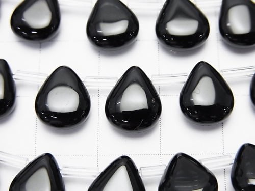 Onyx Pear shape (Smooth) 10x8x4mm 1strand beads (aprx.15inch/38cm)
