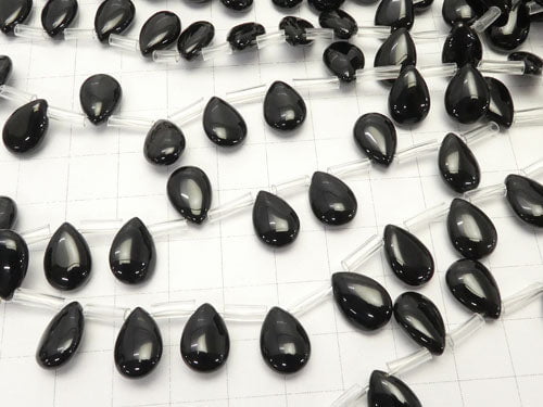 Onyx Pear shape (Smooth) 12x8x4mm half or 1strand beads (aprx.15inch/38cm)