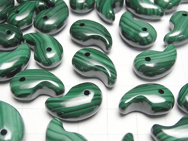 Malachit AA++ Komma-förmige Perle 20x12mm 3Stück