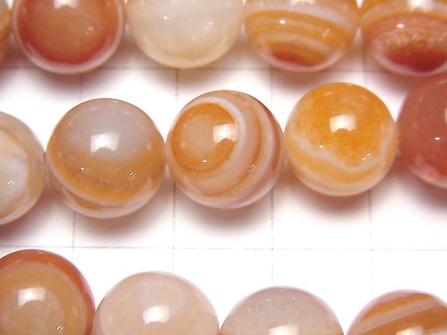Karnelian, Sardonyx AAA - (Rote-Augen-Achat) Runde 12 mm halb oder 1 Strang-Perlen (ca. 15 Zoll / 36 cm)