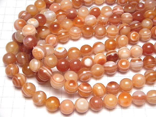 Karnelian, Sardonyx AAA - (Rote-Augen-Achat) Runde 12 mm halb oder 1 Strang-Perlen (ca. 15 Zoll / 36 cm)