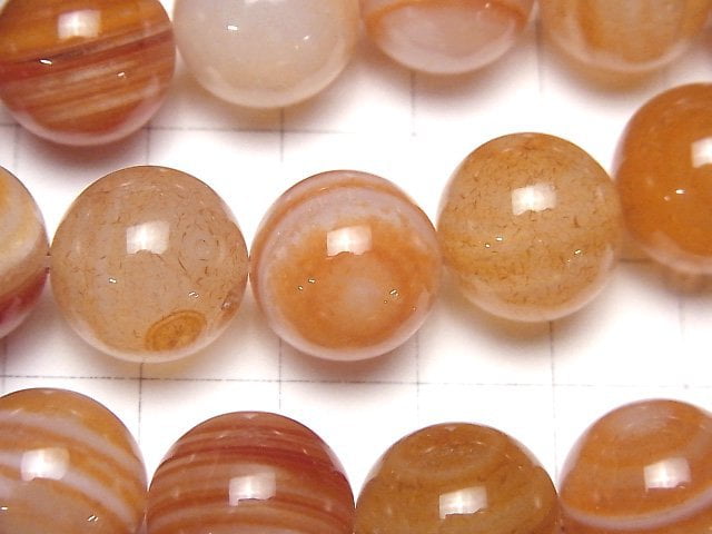 Karneol, Sardonyx AAA-(Rote-Augen-Achat) Runde 14mm halb oder 1Strang Perlen (ca. 15 Zoll / 36 cm)