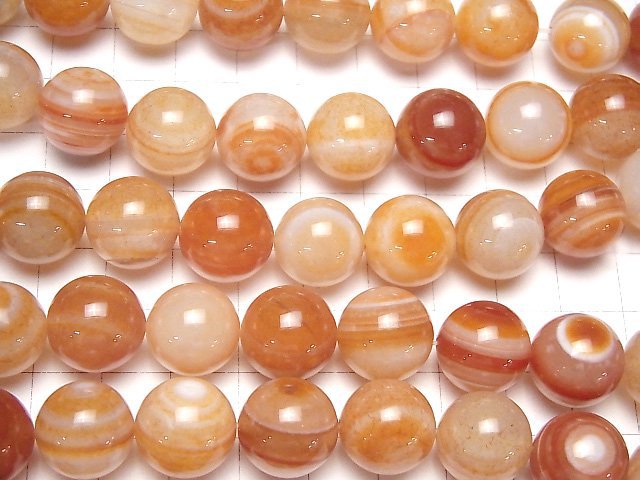Karneol, Sardonyx AAA-(Rote-Augen-Achat) Runde 14mm halb oder 1Strang Perlen (ca. 15 Zoll / 36 cm)