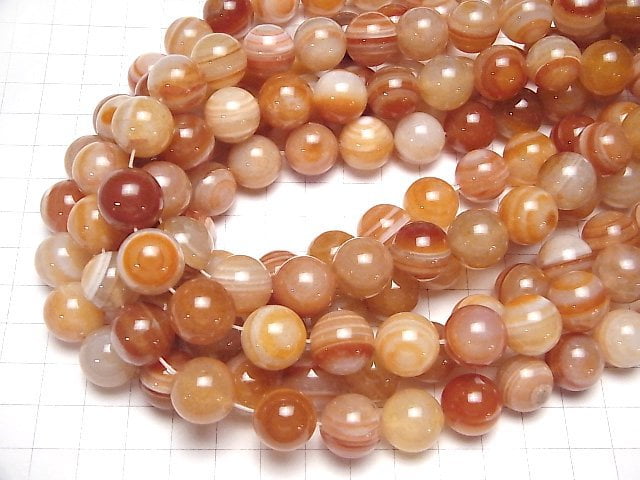 Karneol, Sardonyx AAA-(Rote-Augen-Achat) Runde 14mm halb oder 1Strang Perlen (ca. 15 Zoll / 36 cm)