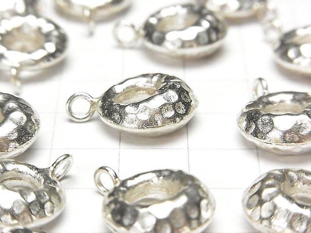 Karen Silver Donut Charm 19x15x6mm 1pc
