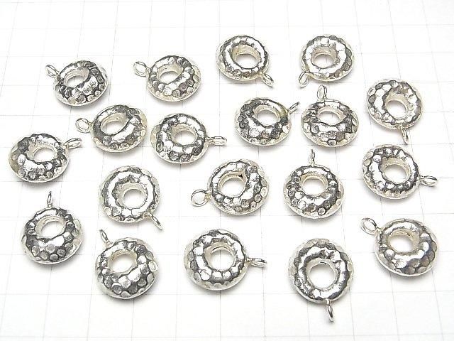 Karen Silver Donut Charm 19x15x6mm 1pc