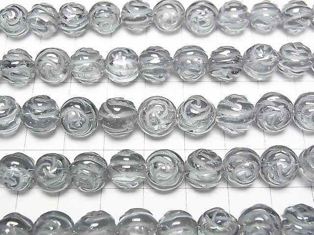 Silber Flash Kristall rund Rose Cut 10mm halbe oder 1 Strang Perlen (ca. 15 Zoll / 37 cm)