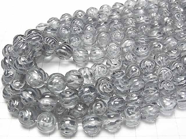 Silber Flash Kristall rund Rose Cut 10mm halbe oder 1 Strang Perlen (ca. 15 Zoll / 37 cm)