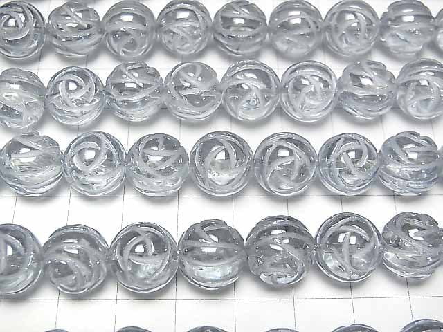 Silber Flash Kristall rund Rose Cut 12mm halbe oder 1 Strang Perlen (ca. 15 Zoll / 36 cm)