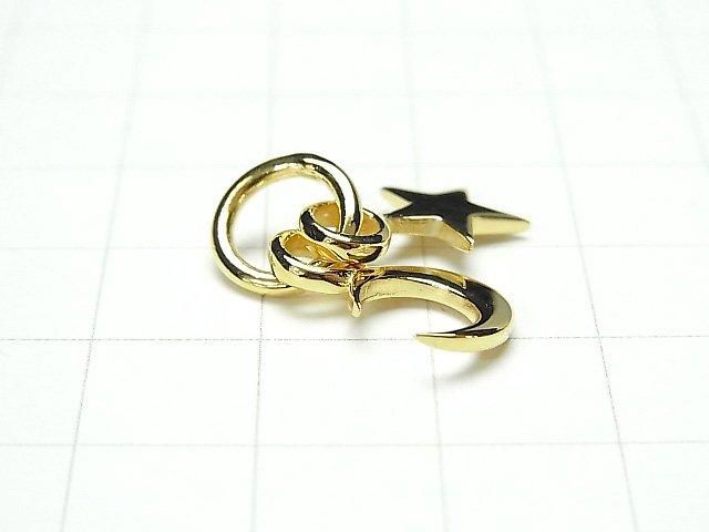 Silver 925 Star & New Moon Charm 18KGP 1pc