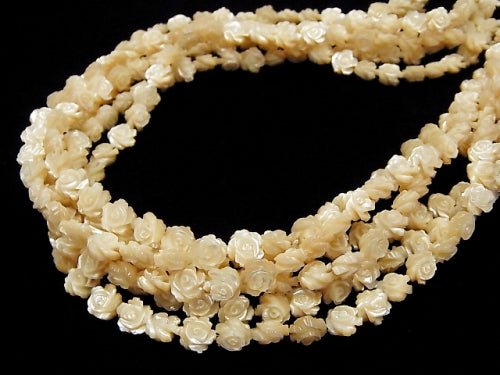 Nacre MOP AAA Beige Rose 8mm Perles en 1/4 ou 1 fil (env. 15 pouces/36 cm)