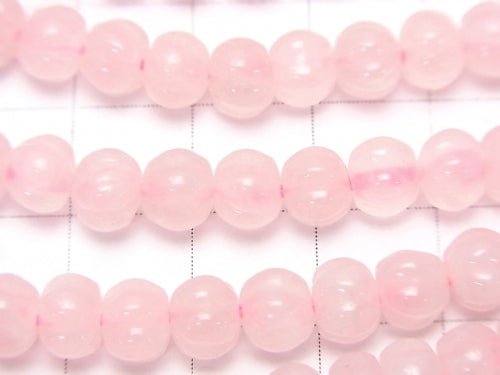 1strand $9.79! Rose Quartz Pumpkin Shape 6x6x5mm 1strand beads (aprx.15inch/38cm)