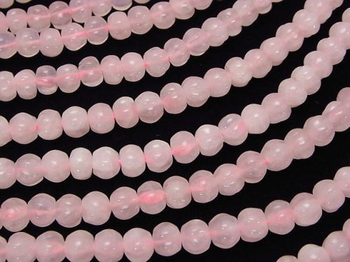1strand $9.79! Rose Quartz Pumpkin Shape 6x6x5mm 1strand beads (aprx.15inch/38cm)