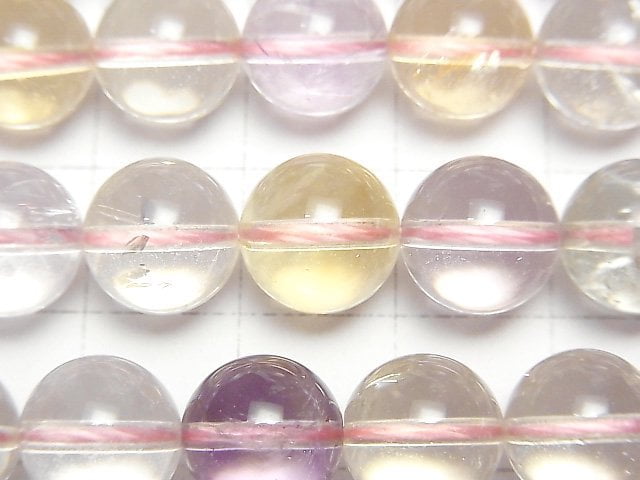 高品質混合石 AA++ 圓形 10mm 半串或 1 串珠子 (約15英吋/38公分)